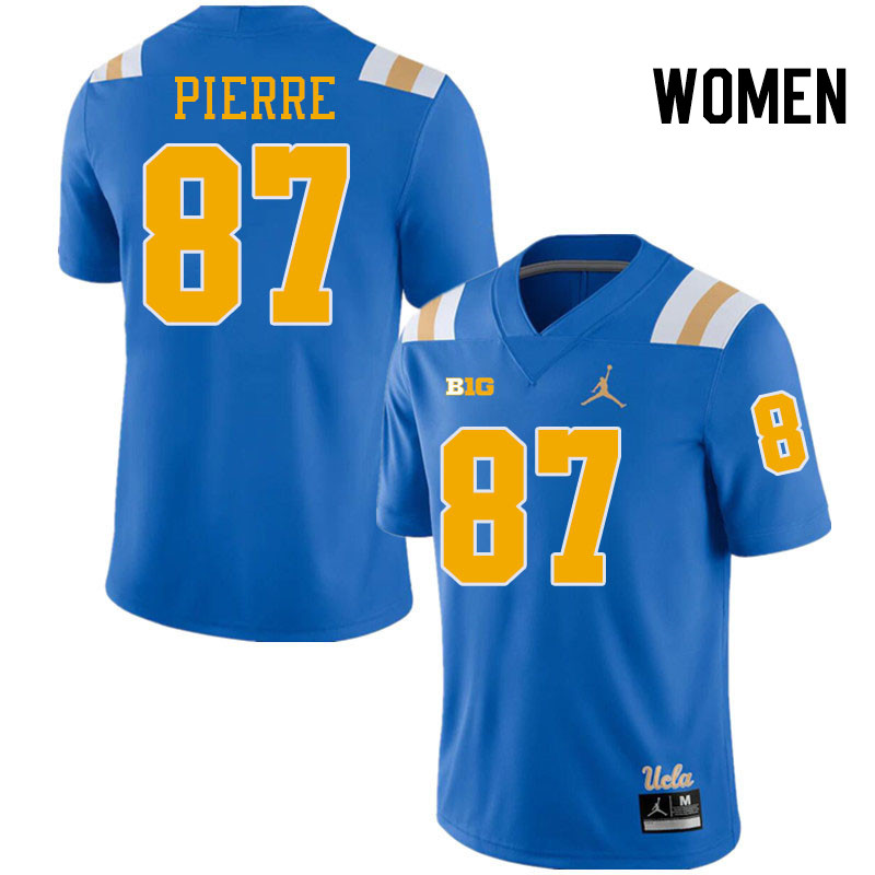 Women #87 Bryce Pierre UCLA Bruins College Football Jerseys Stitched-Royal